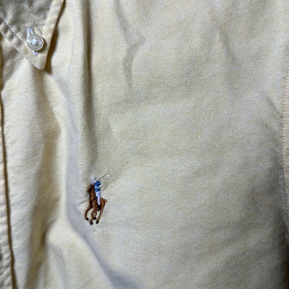 Used Ralph Lauren women’s yellow L/S slim fit shirt size 6. 100% cotton - Picture 3 of 11